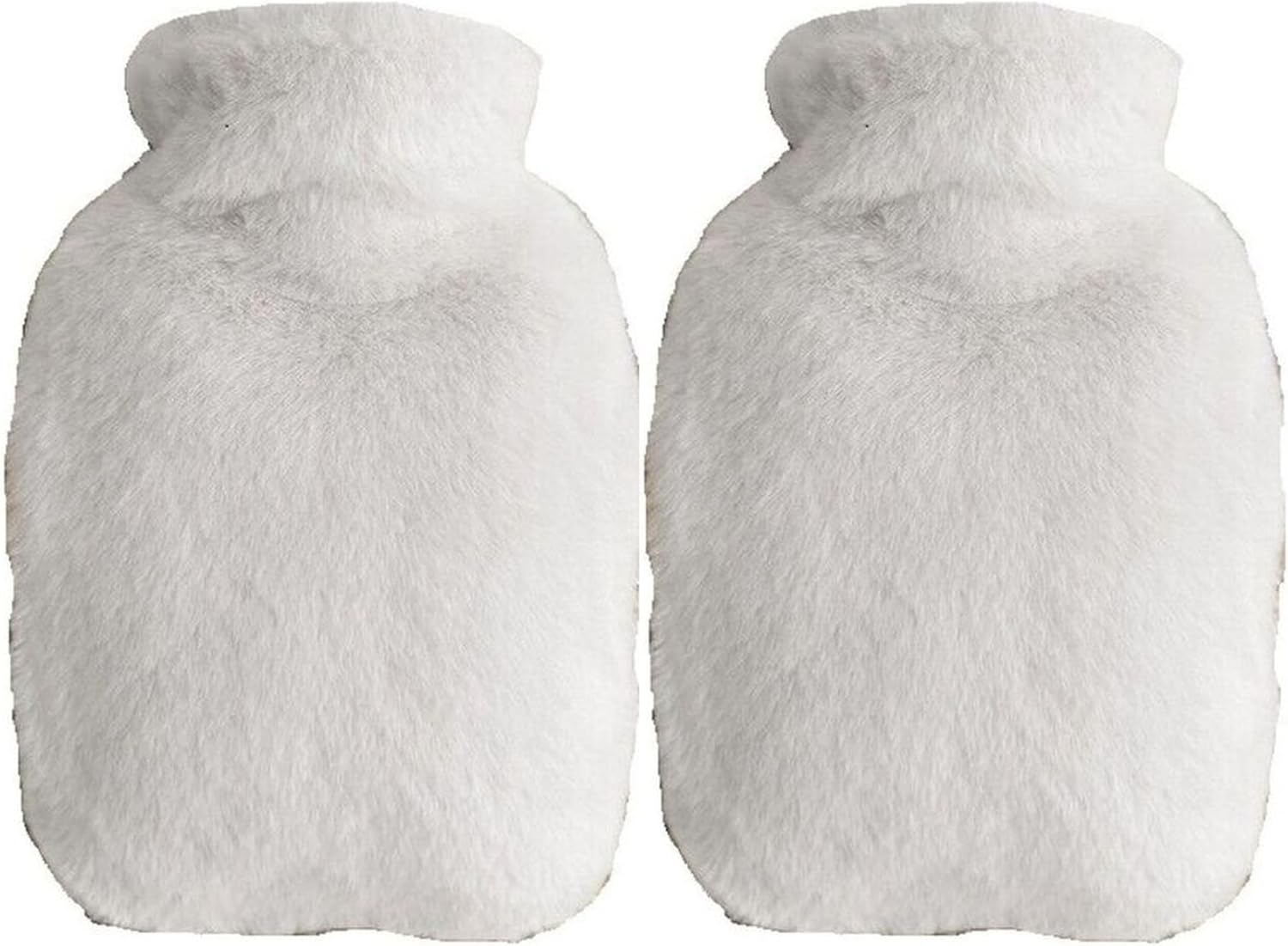 SICAK SU TORBASI 2 ADET,YAN CEPLİ BEYAZ PELUŞ TERMOFOR 27x17x2cm 750ml