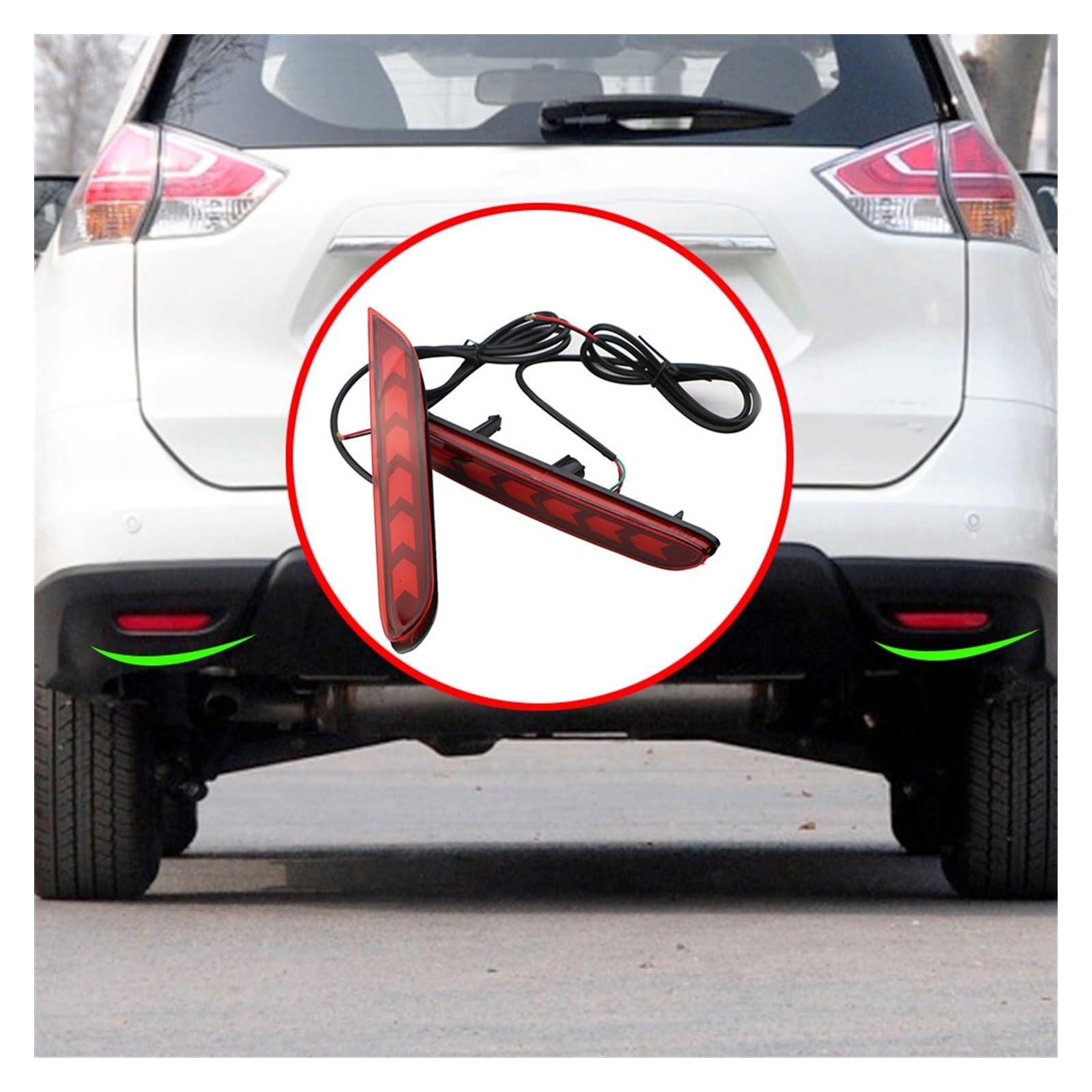 Conjunto piloto trasero coche Para Qashqai 16-22 Para X-trail 14-16 Para Teana Para Altima 2019-2021 Luz De Freno Led Coche Reflector Parachoques Trasero Lámpara Antiniebla