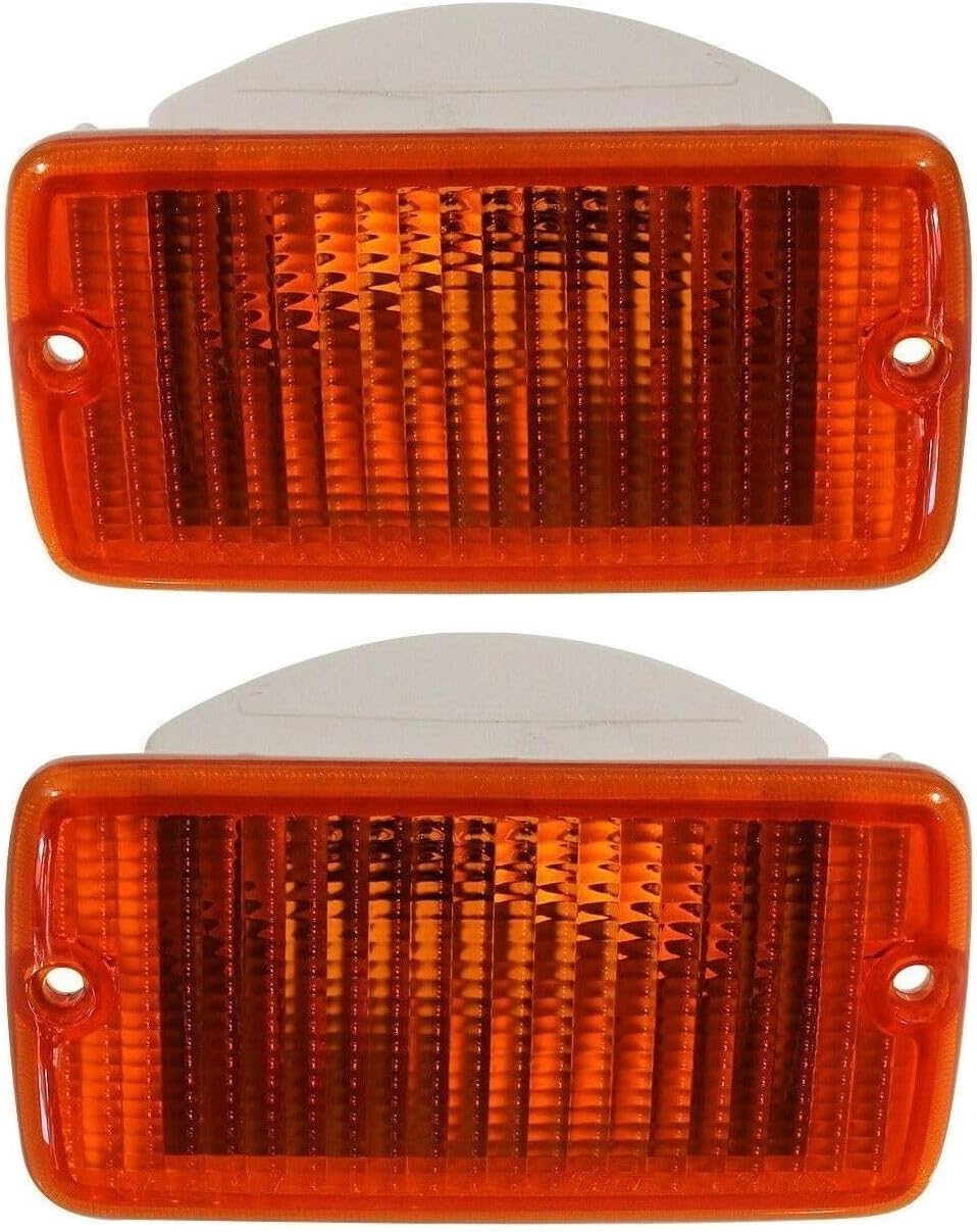 Turn Signal Light Left Right Side Amber for Jeep Wrangler 2001-2006, 2pcs Signal Lamp Plastic without Bulb Assembly 55156488AB