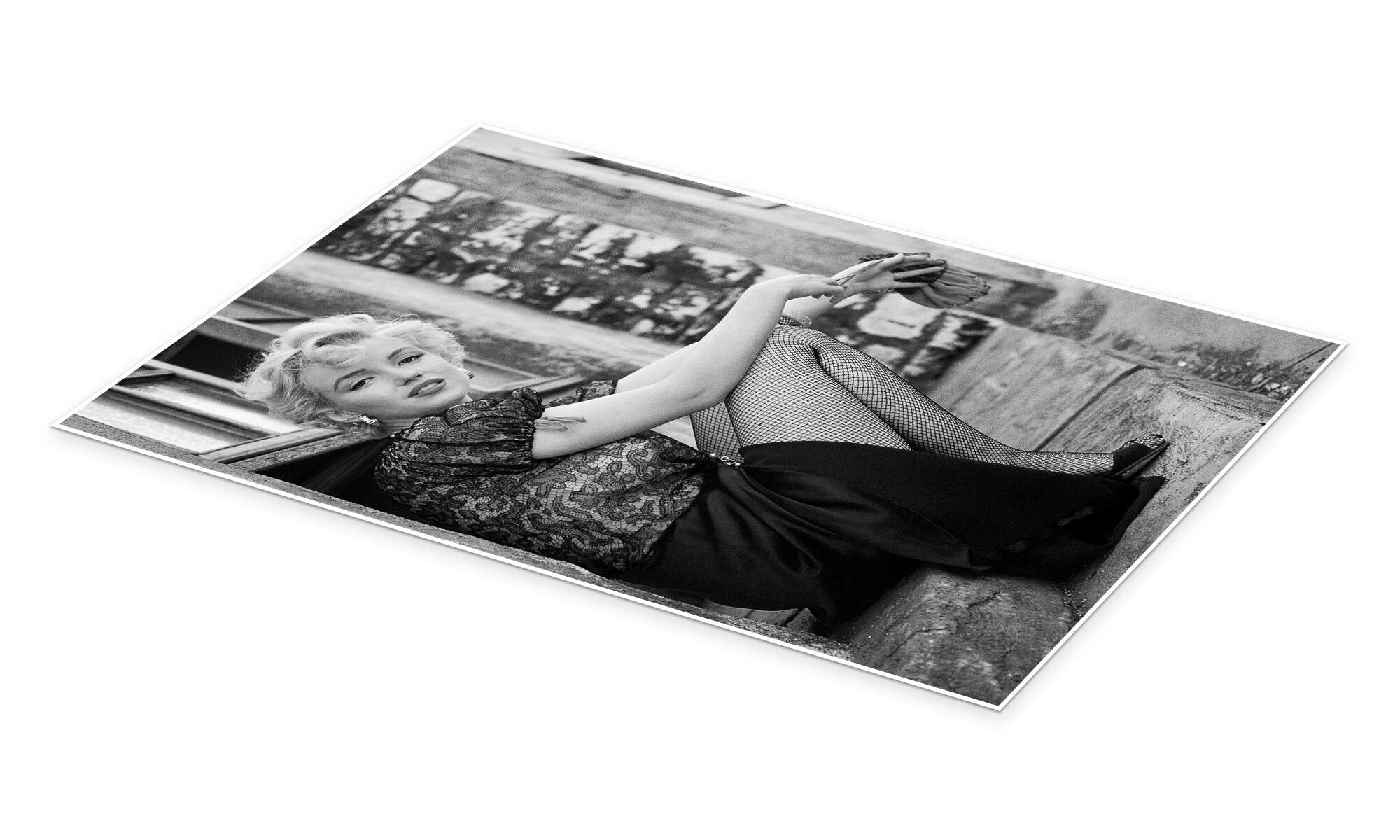 Posterlounge Marilyn en pause pendant un tournage Poster