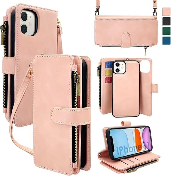 jaminben iPhone 11 Phone Case Wallet, PU Leather iPhone 11