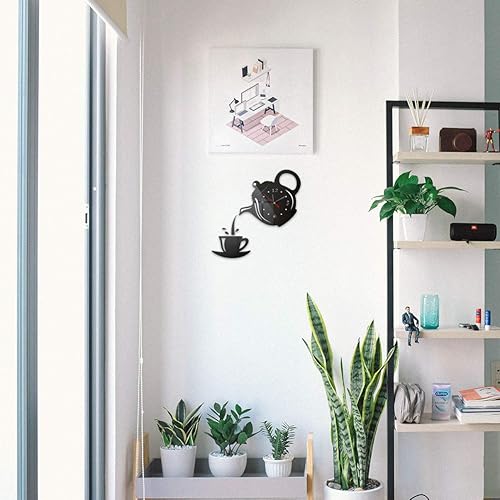 Miniatura 9 de Ciieeo Wall Clock Digital Ash Trays with Lids Wall Clock for Home DIY Home Decoration Glass Covers for Drinks Digital Wall Clock Light House