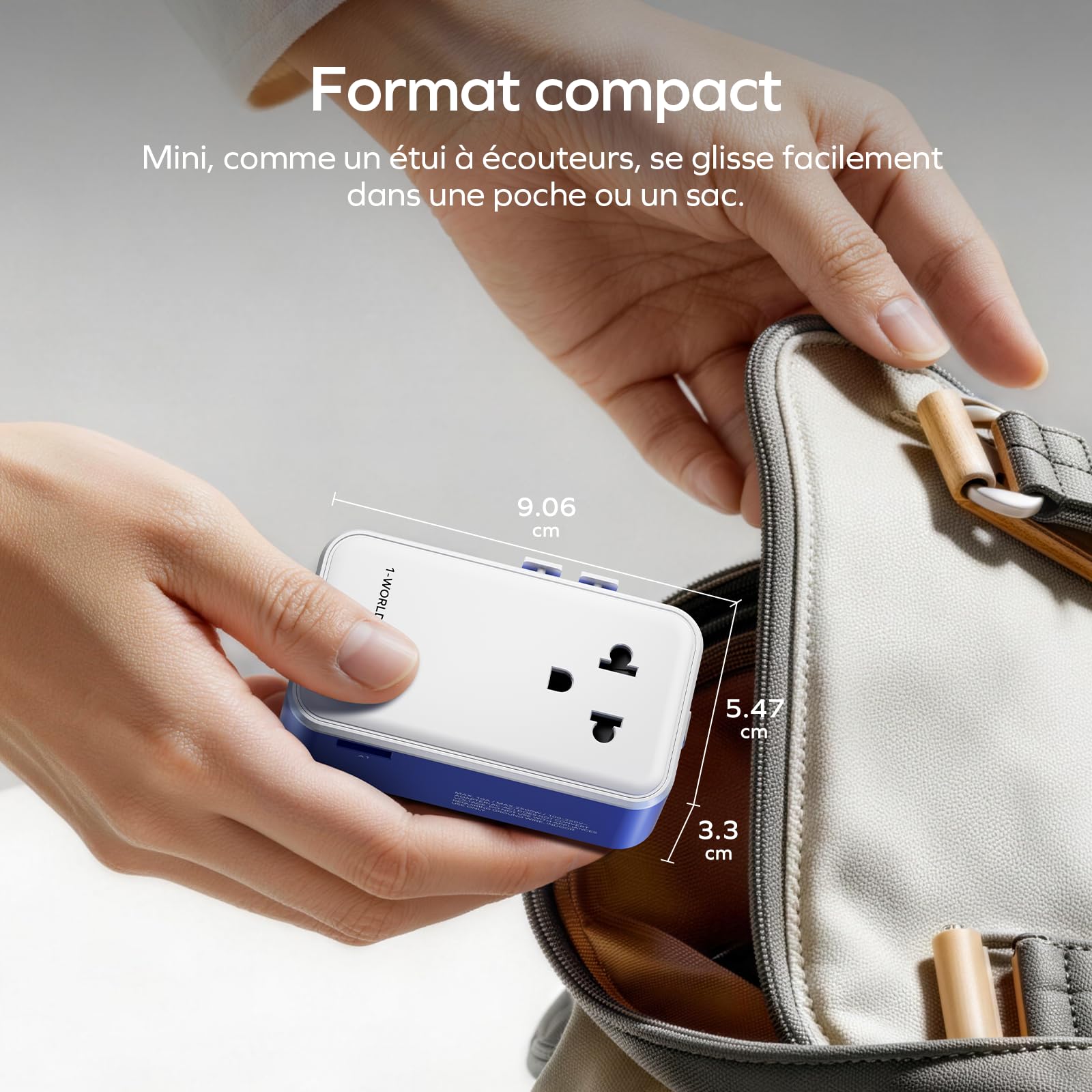 MOMAX Adaptateur Prise Universelle GaN 70 W, Adaptateur Voyage Fin avec 3 USB C et 1 USB A, Adaptateur Universel de Voyage France vers Anglaise UK Irlande USA Canada Australie Chine Japon Thaïlande