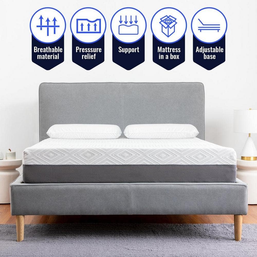 Sleepy's by Mattress Firm | Memory Foam Snug RV Mattress | RV King Size | 8" Medium Comfort | Pressure Relief | Eco Friendly