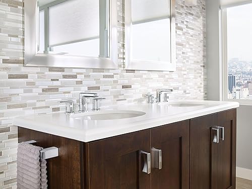 Miniatura 7 de Moen YB8886CH Barra de toalla de mano de baño de 90 grados, cromo