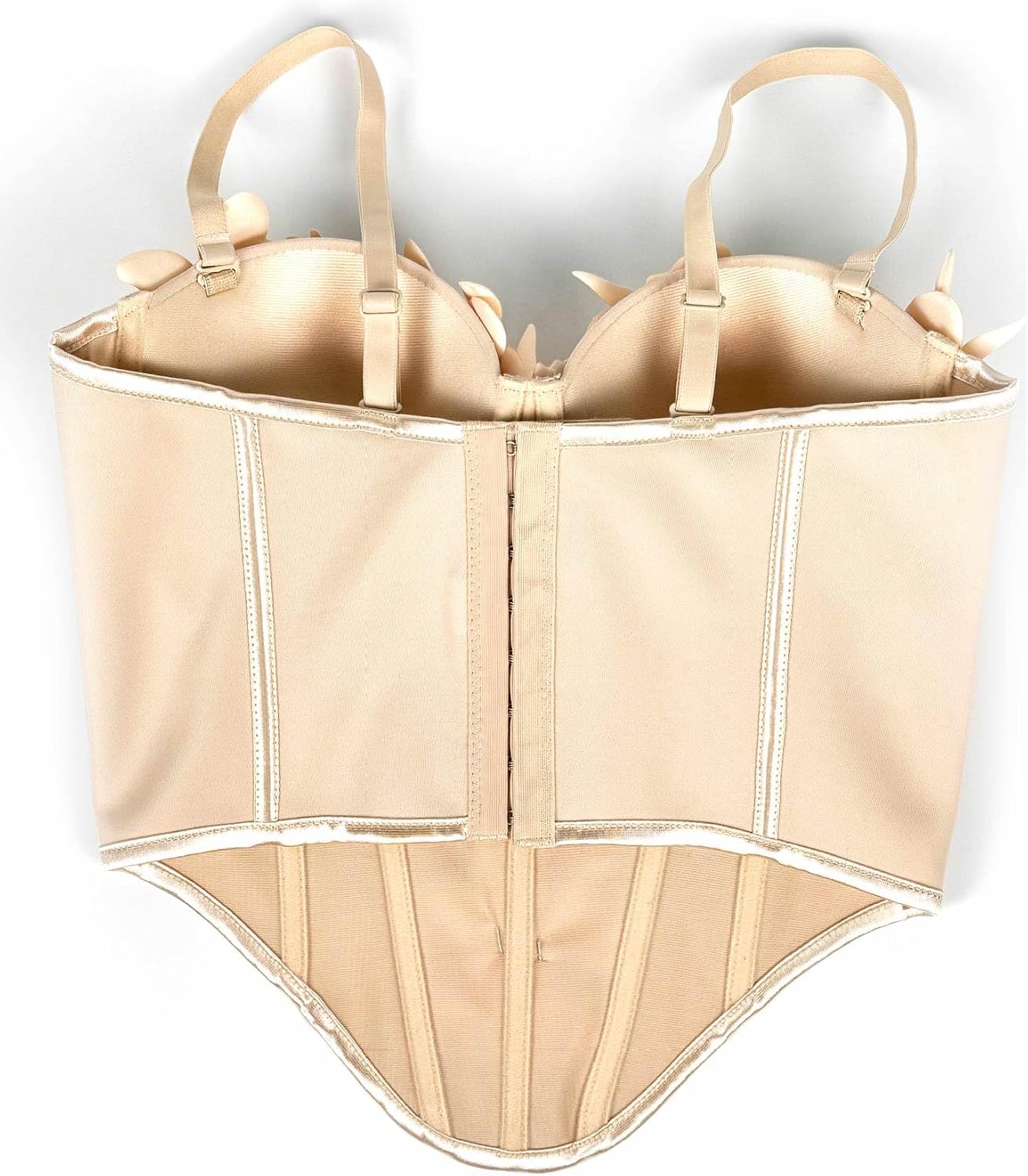 3D Floral Corset Tops for Women Spaghetti Strap Bustier Top Boned Going Out Party Crop Top