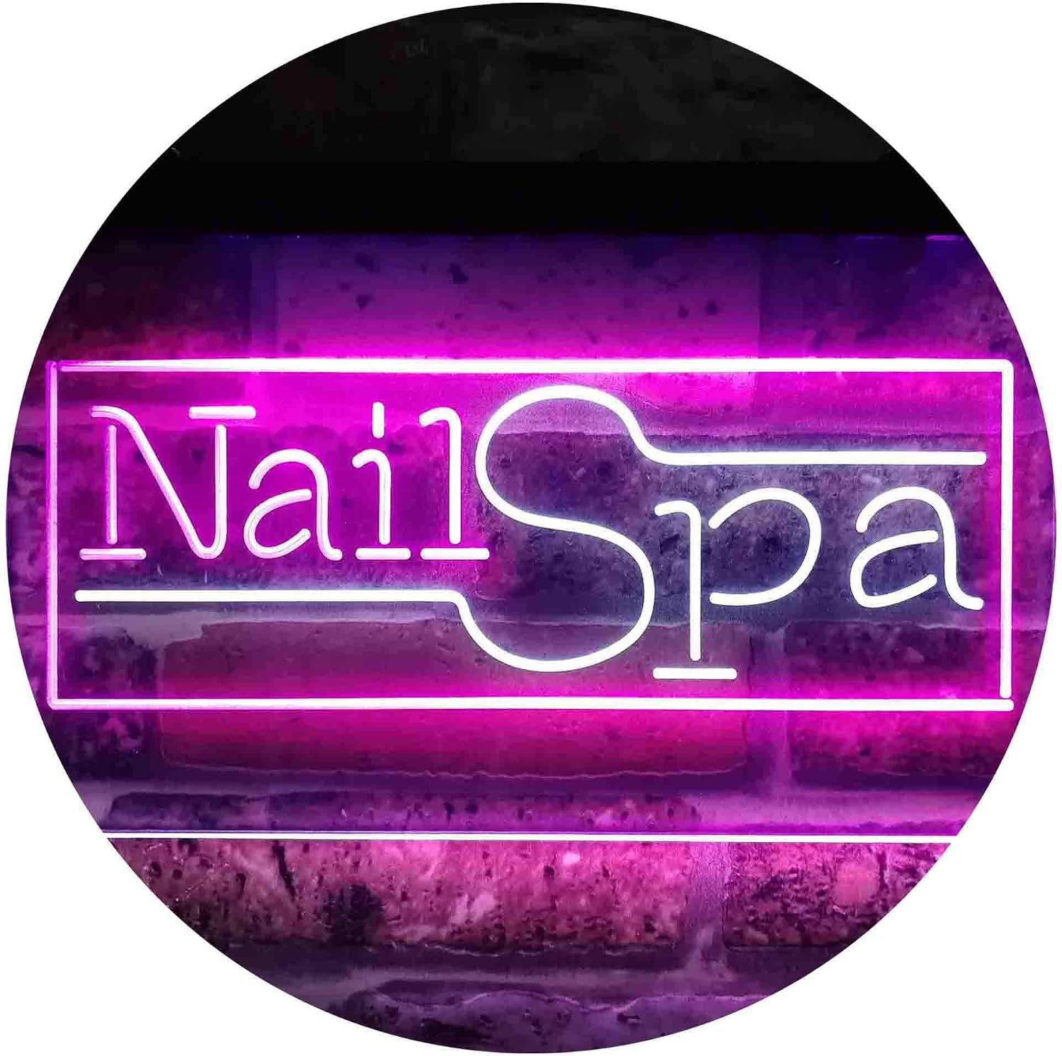 ADVPRO Nail Spa Salon Dual Color LED Neon Sign White & Purple 16 x 12 Inches st6s43-i3804-wp