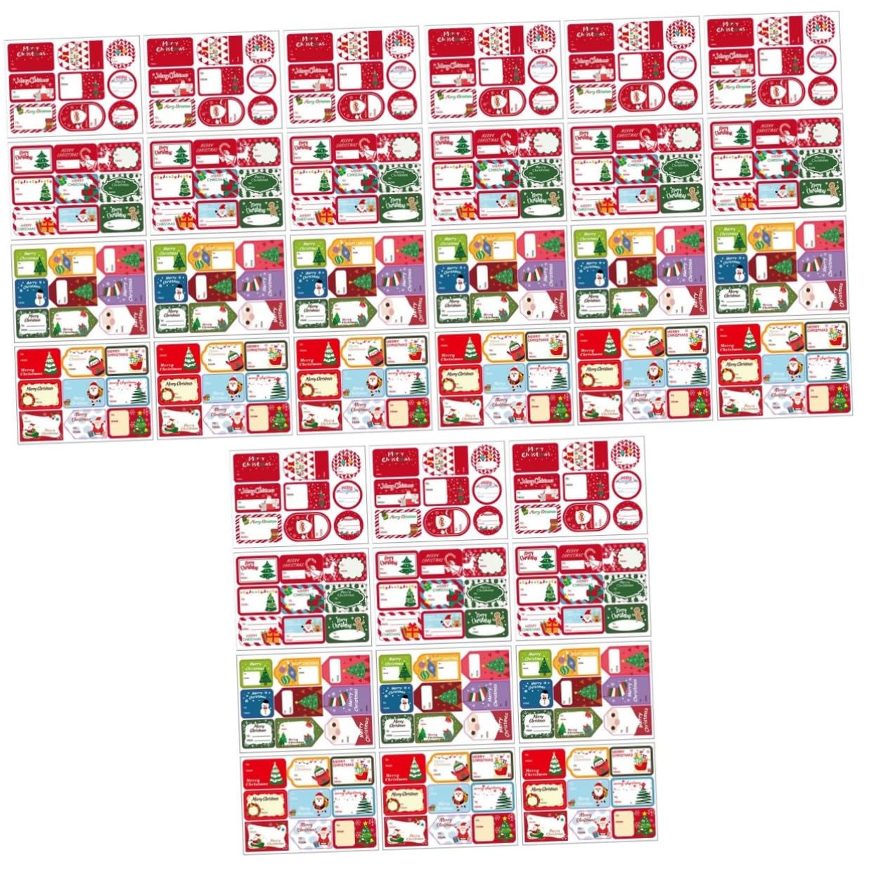 SHINEOFI 36fogli Etichette Adesive Natalizie Per Stickers Festivi Per Confezioni e Decorazioni Per Biglietti e Scatole
