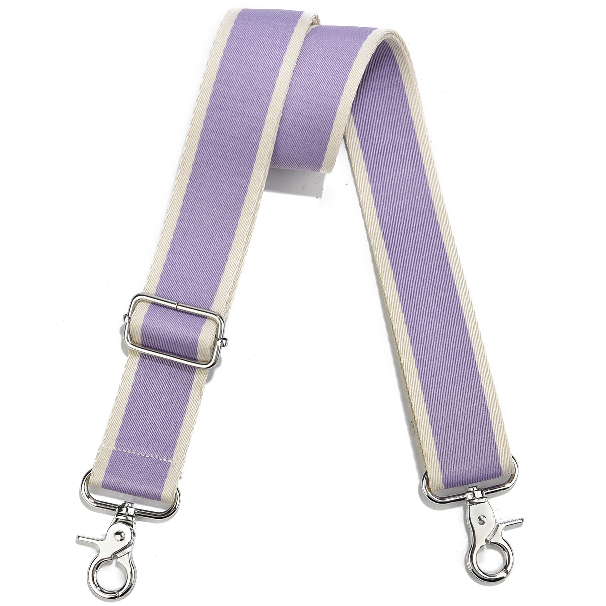 Wide Purse Strap Adjustable Replacement Crossbody Bag Strap Silver Hardware Shoulder Straps