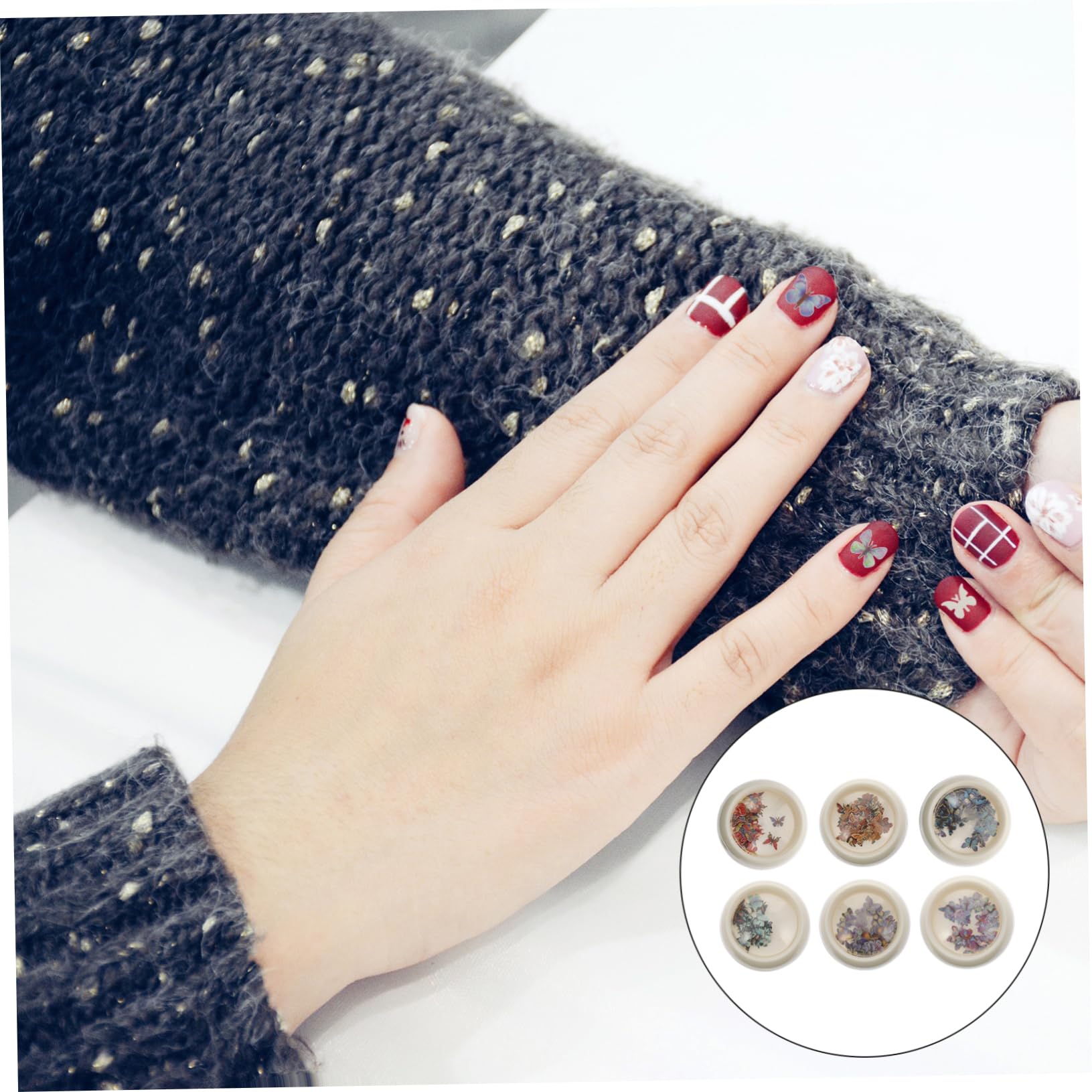3 Set Decorazioni Per Unghie Sequins Per Nail Art Per Matrimonio E Speciali Materiale Sicuro Per Unghie Varietà Stili Per Preferenza 6 Scatole*3