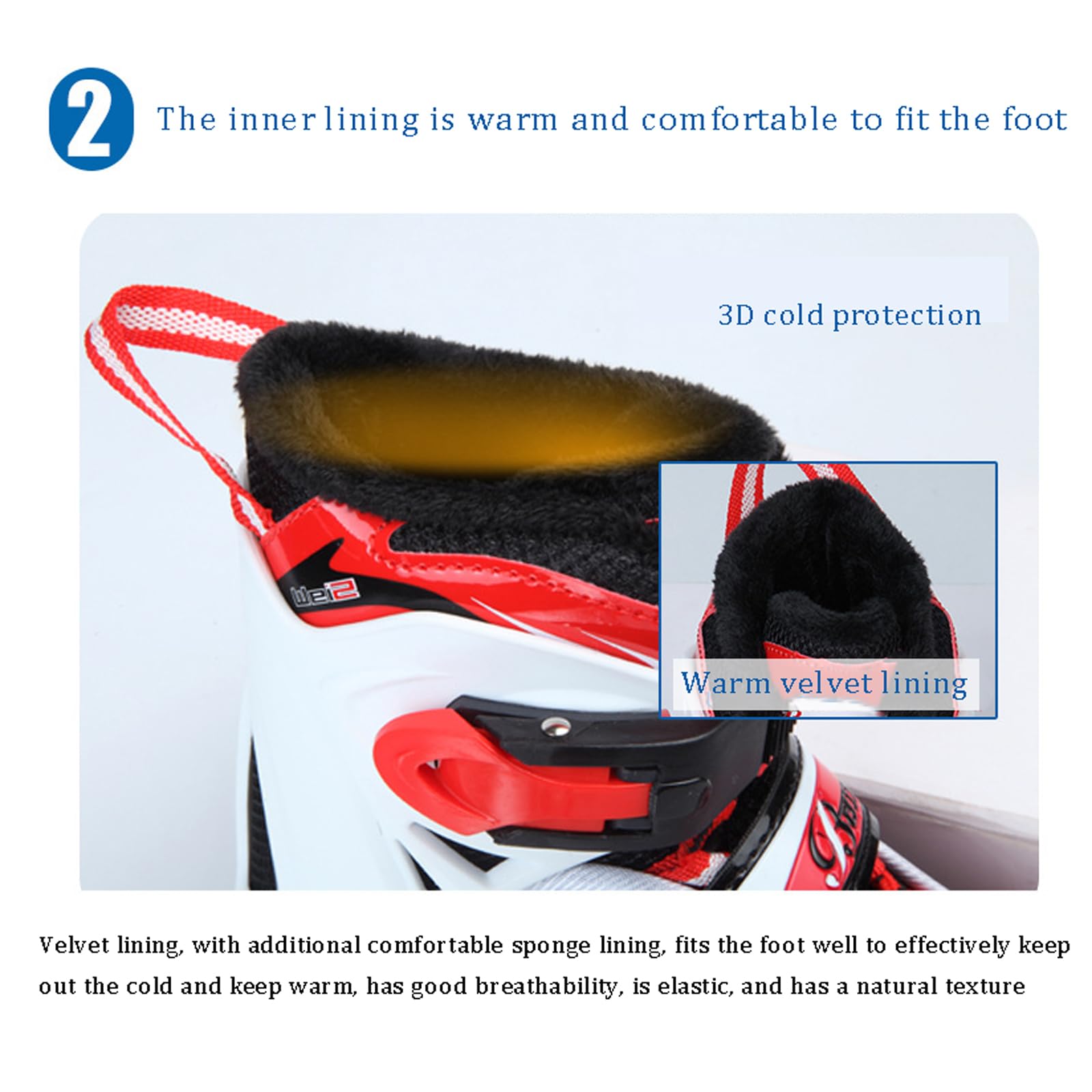 Patins à glace Ice Skates pour Les Adolescent Garçon Fille,Patins À Glace avec Système De Laçage Rapide Et Boucle À Poussoir pour Un Maintien Sûr,Patins réglables en 4 tailles（Trois couleurs）
