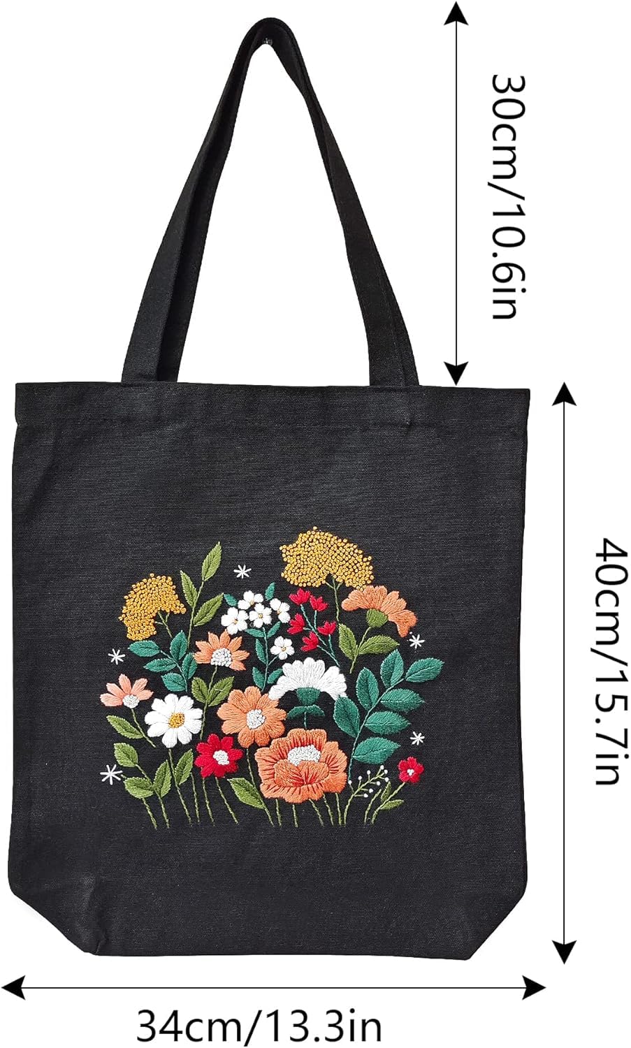 CREAWONDER Hand Embroidery Kits for Bag Embroidery Kit Bag with Pattern for Beginners Arts and DIY Embroidery Crafts Kits for Adults Include Instructions - Image 2