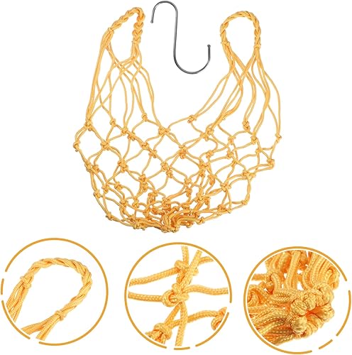 Miniatura 4 de Mipcase Red de alimentación para loros, alimentador de frutas, bolsas de malla para juguetes, juguetes de loro, juguete de forraje, pollo,