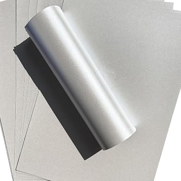 10 Sheets Premium Metallic Paper with Real Silver Pigments 120gsm 32lb Bond Shimmer Sheets for Inkjet & Laser Printers For Awards, Diplomas, Invitations, Crafts & Gift Certificates