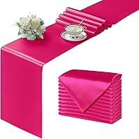 Vista 88 de Manyshofu 12Pcs Satin Orange Table Runner - 12 x 72 Inch Long Size, Party Table Runner Decor Bright & Smooth Wedding Decorations Table Runners for