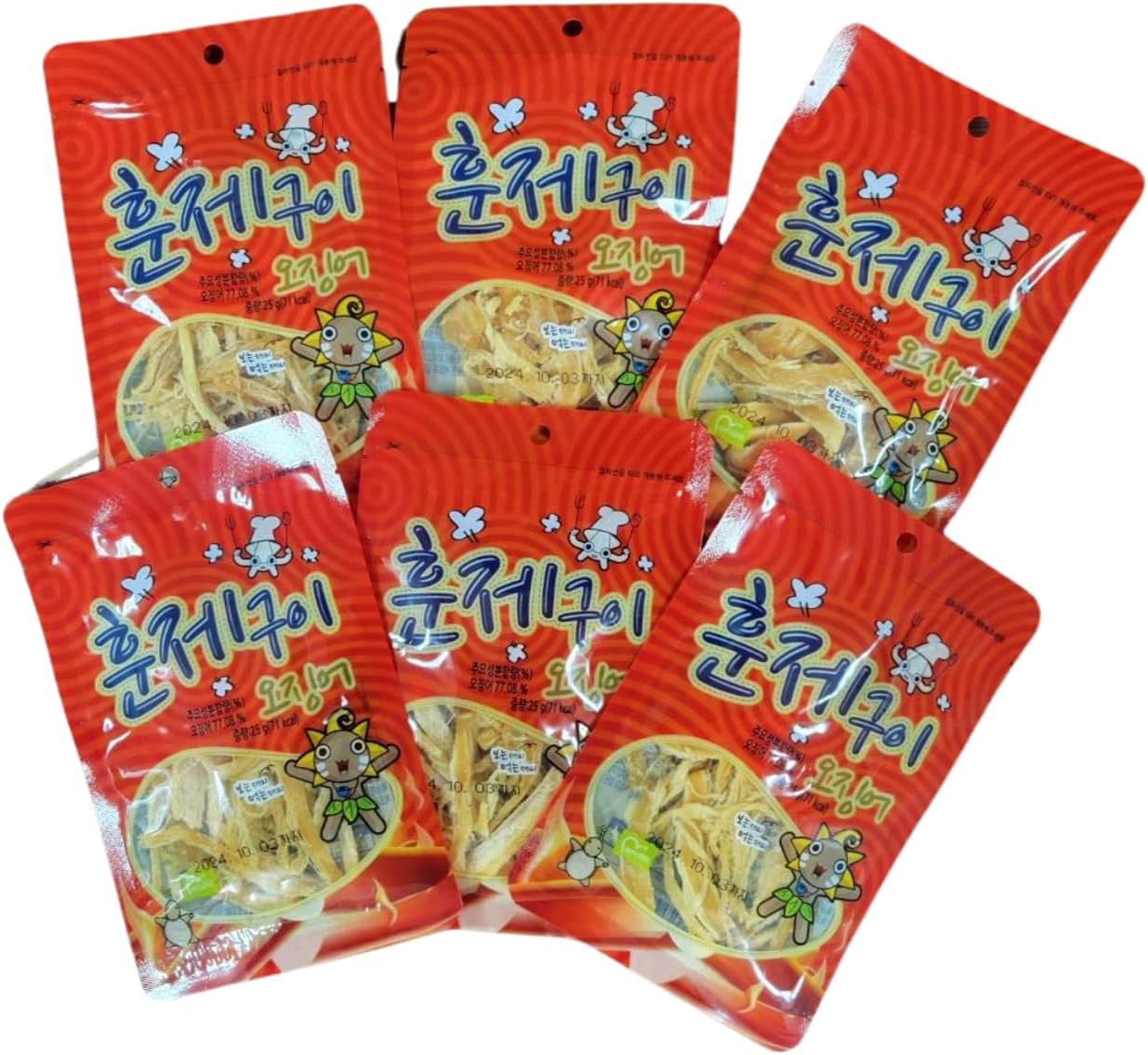 Korean Dried Squid Snack Spicy Seasoned Buldak Flavor