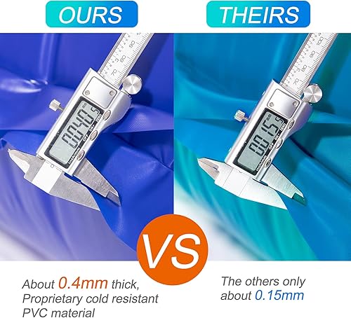 Miniatura 5 de Almohadas de piscina de 4 x 4 pies para piscinas sobre el suelo, 0.016 in ultra gruesas y resistentes al frío, cubierta de piscina sobre el suelo,