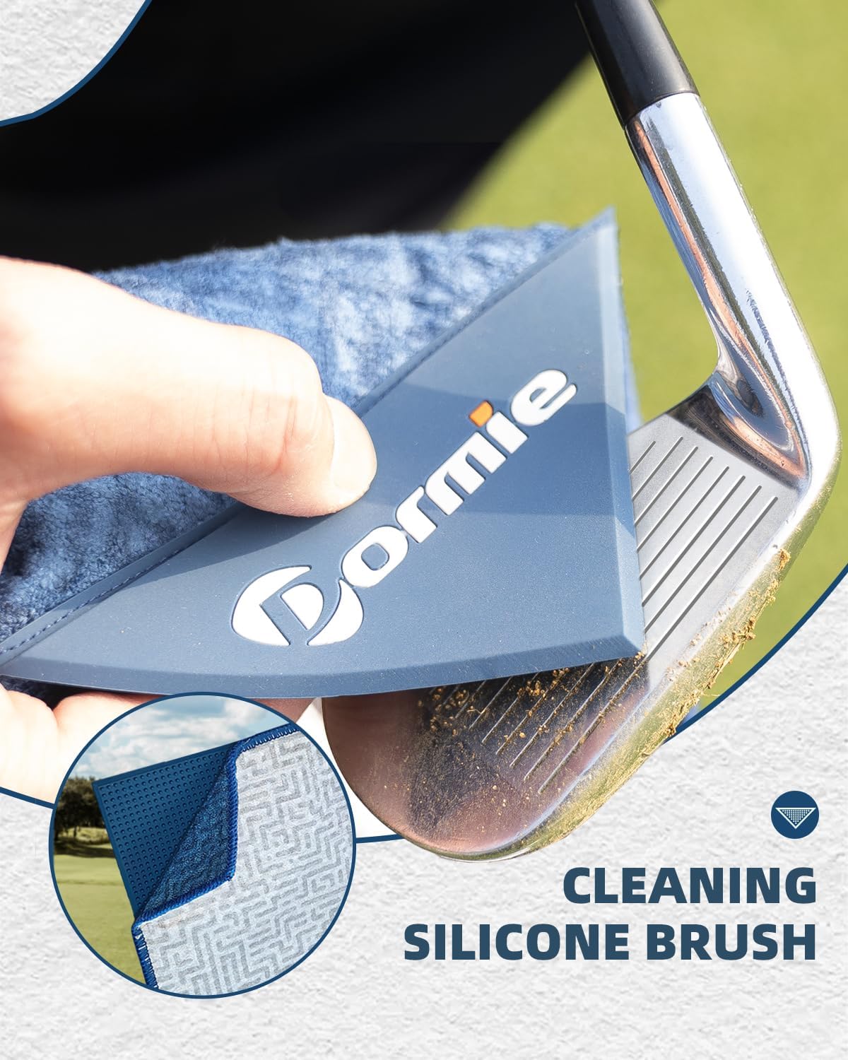 DORMIE Golf Magnetic Towel - Premium Ultra-Absorbent Microfiber Golf Towel with Magnet for Golf Carts or Clubs