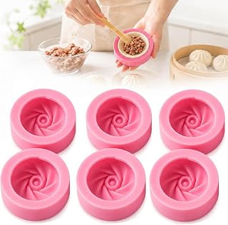 Dumpling Silicone Mold and Manual Baozi Maker, Flexible Steamed Bun Press for Homemade Chinese Buns, Momos Maker and Pastry Dough Press Tool for Family Baking, Easy DIY Kitchen Gadget for Beginners