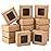 BENECREAT 28 Packs Kraft Paper Box with Clear Windows, 3.4x3.4x1.4Inches Paper Gift Box for Party Favor Treats Bakery, Festival Gift Packaging