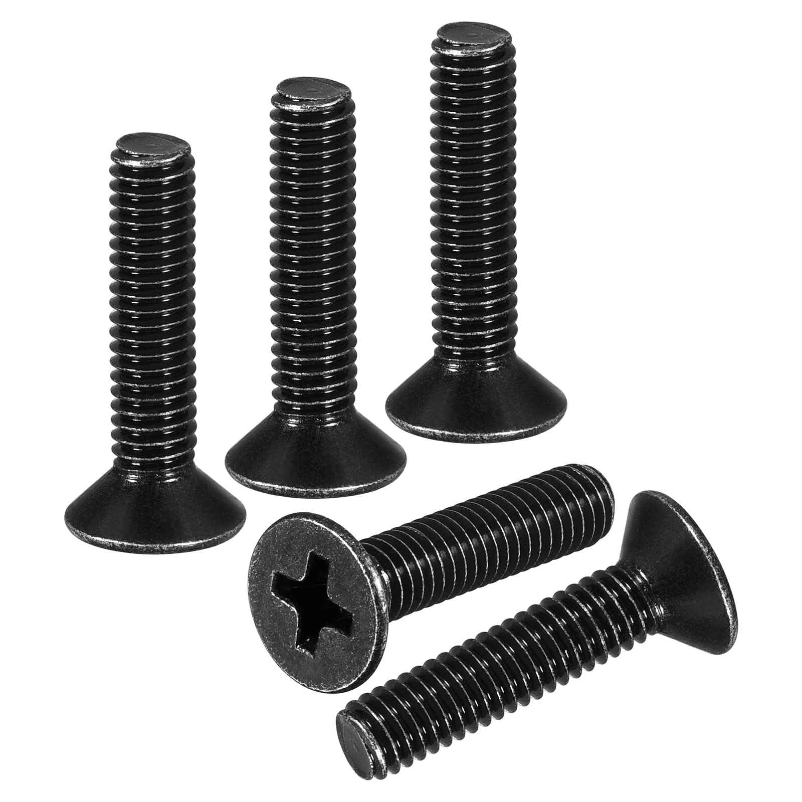 DTGN M4-0.7x18 Flat Head Countersunk Machine Screws - 50pcs - Good for Furniture and Machinery - 304 Stainless Steel Phillips Machine Screws Bolts - Black Oxide Finish โ image 1