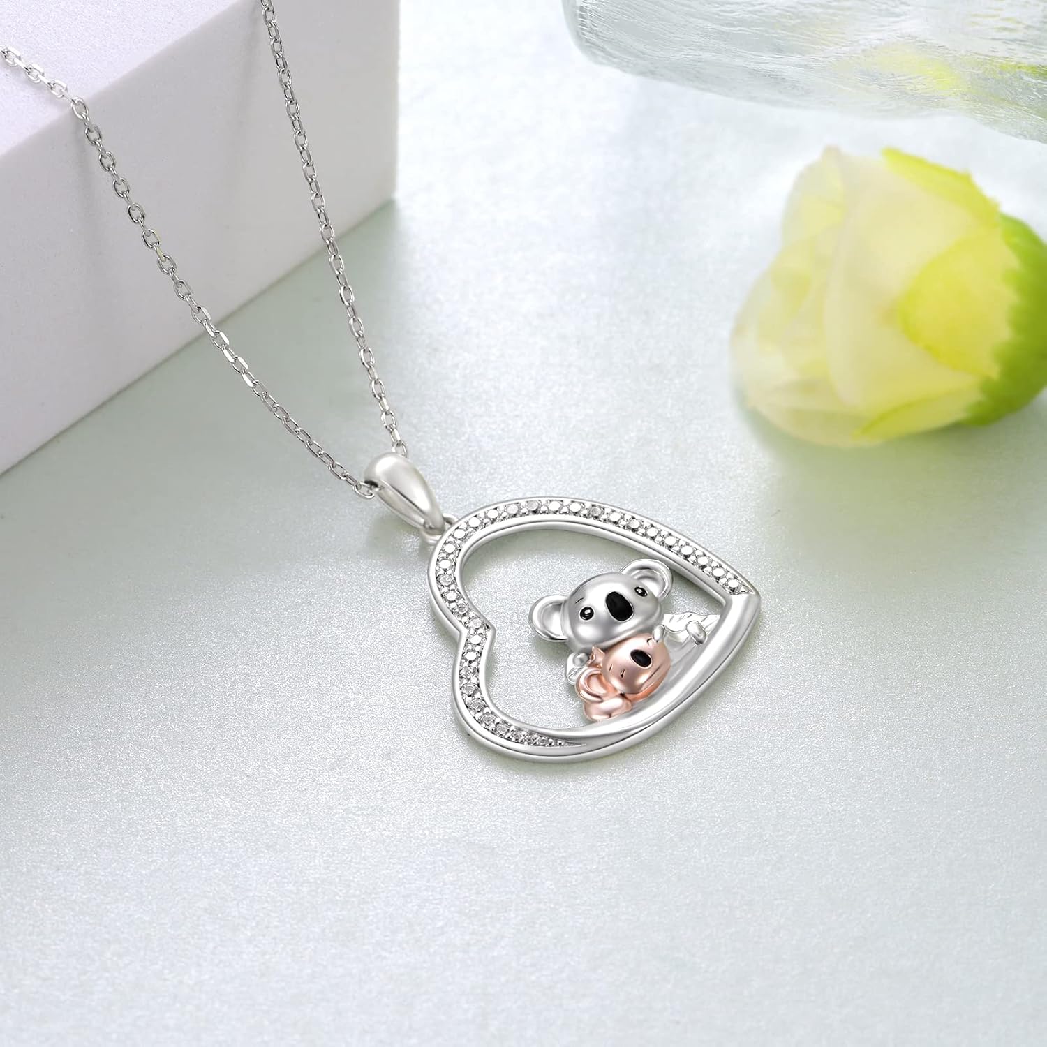 Koala Necklace for Women 925 Sterling Silver Koala Pendant Necklace Cute Animal Jewelry Gifts for Women Mother - Image 5