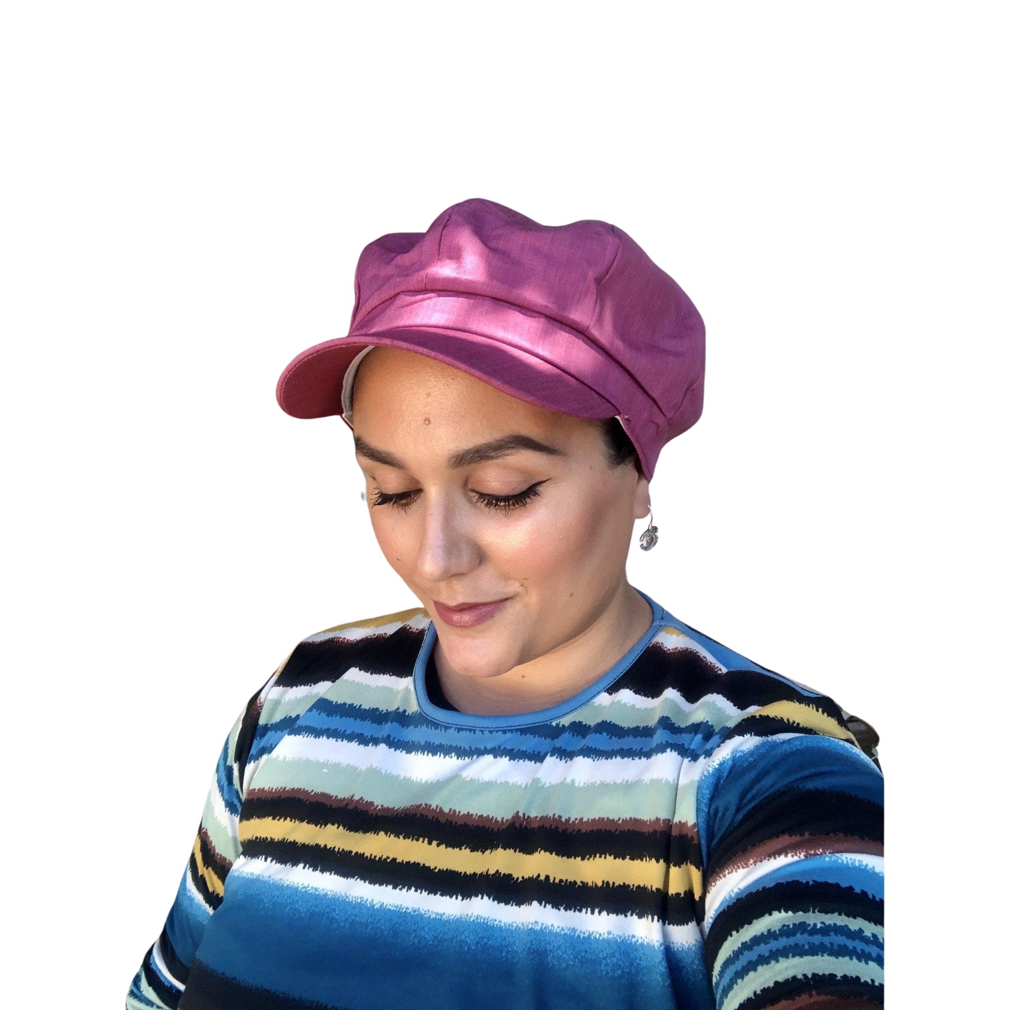 Sun Hat for Women, Closed Top Visor Cap, Summer Beach Foldable Ladies Hat, Sports Tichel Modest Head Covering