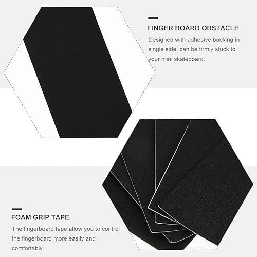 Miniatura 5 de jojofuny Cinta de agarre de espuma para diapasón, 10 unidades, parte trasera adhesiva, cinta de agarre de espuma antideslizante para patinetas de