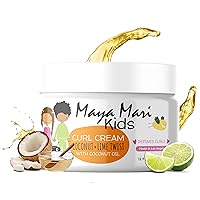 Vista 1 de Crema de rizos para niños con aceite de coco, crema para el cabello rizado, coco y lima Twist, 12 oz