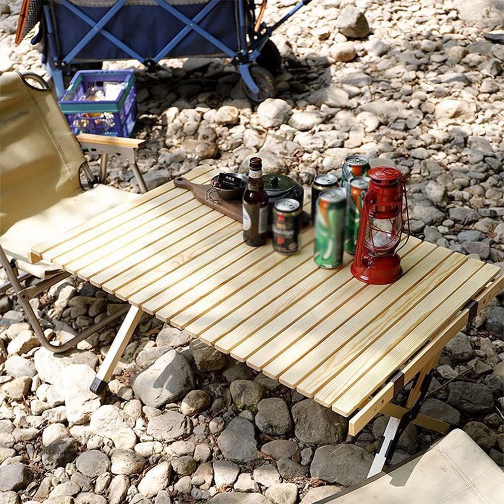 Curiace 折りたたみ木製アウトドアテーブル