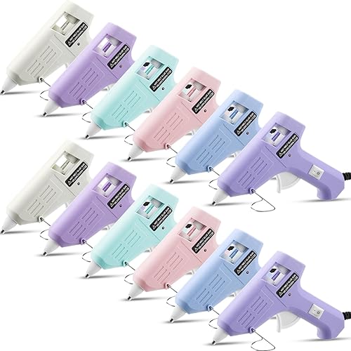 Miniatura 9 de 6 Pcs Mini Hot Glue Gun for Class Craft Glue Guns Fast Preheating Hot Melt Gun Low Temp with Burn Protection School DIY Home, 20 W (Black)