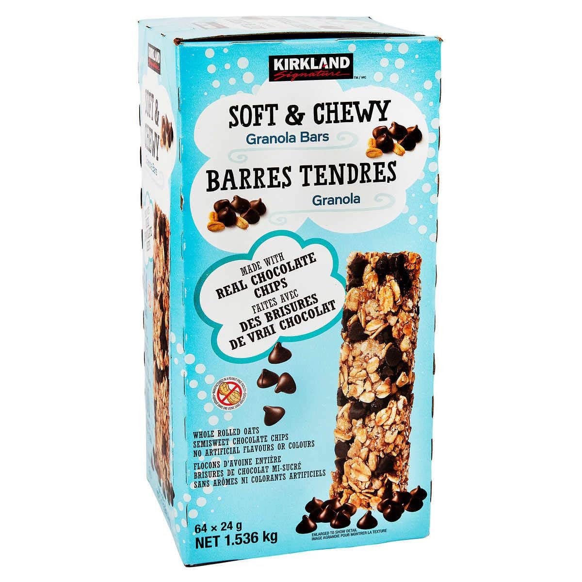 Kirkland Signature Soft & Chewy Granola Bars, 64 x 24g {Imported from Canada}