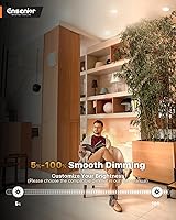 Vista 5 de Ensenior Paquete de 4 luces LED de 56 pulgadas 5CCT, iluminación empotrada LED reacondicionada, borde deflector, regulable, 9W 110W, 1000LM