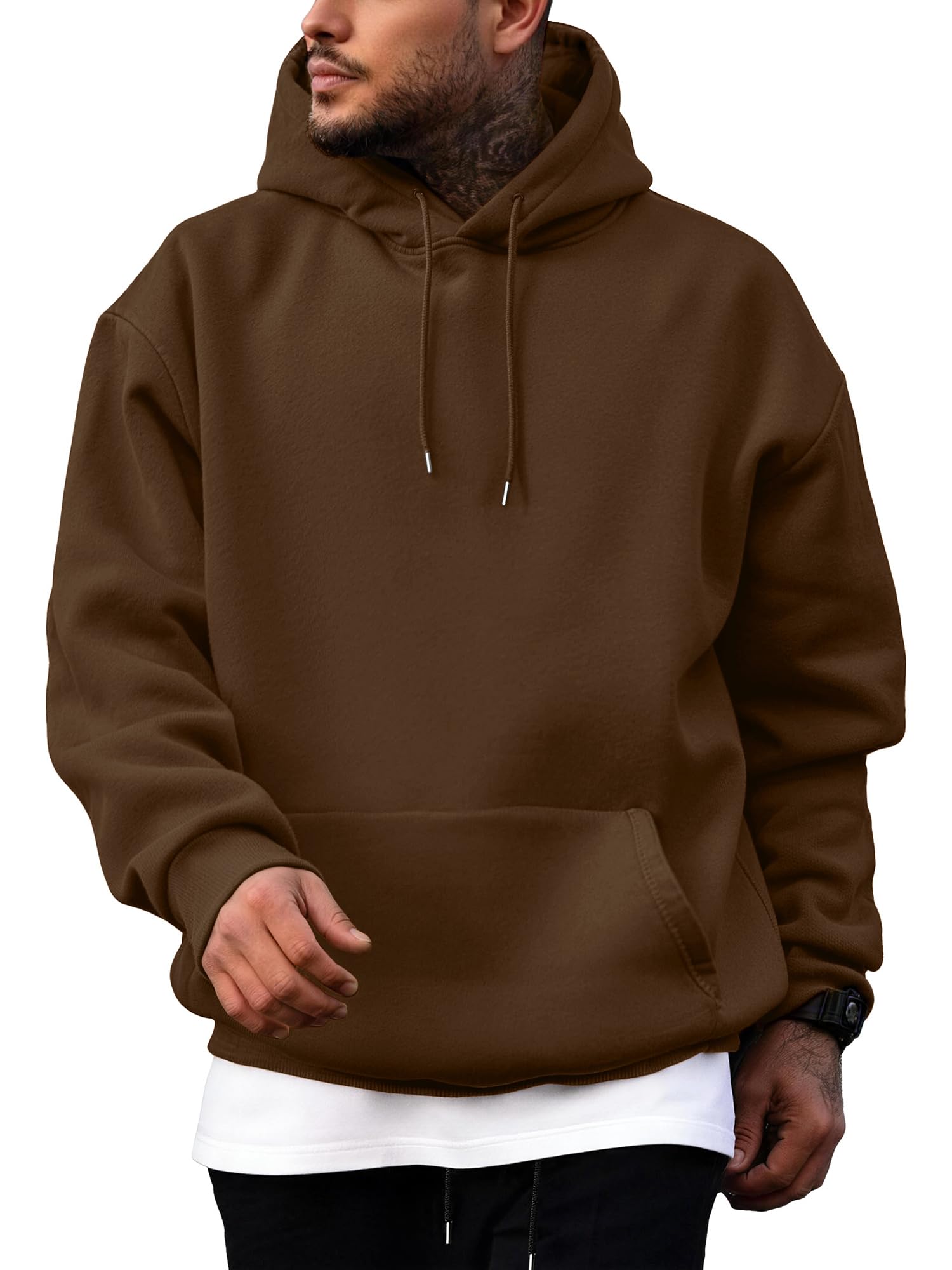 Hoodies for Men Casual Cotton Essentials Long Sleeve Sweatshirts