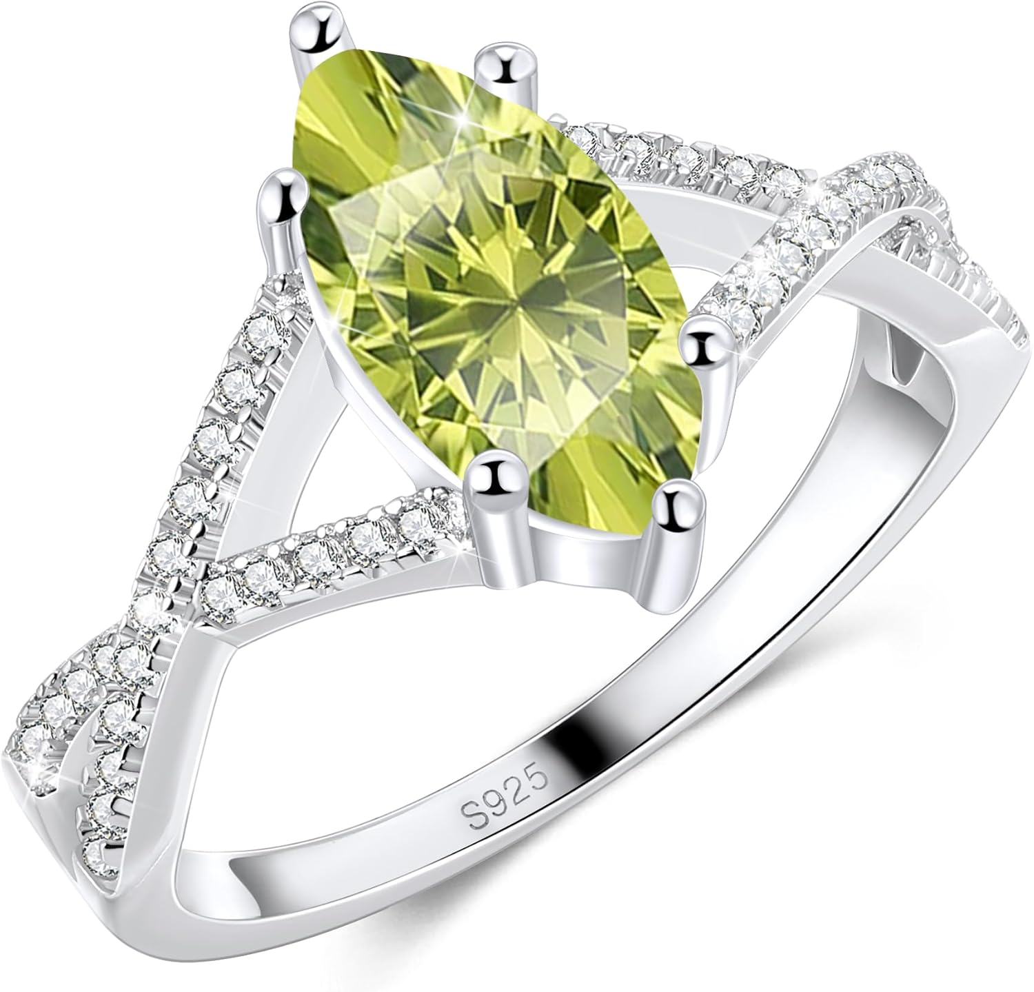 1.5CT Marquise Cut Engagement Ring For Women, Sterling S925 Silver Solitaire Ring Wedding Ring Promise Ring