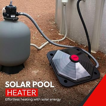 Solar Pool Heater Dome Black SunCOIL for Above Ground & Intex Pools Free Connection & Diverter Valve Kit Fast & Efficient Sun-Powered Heating
