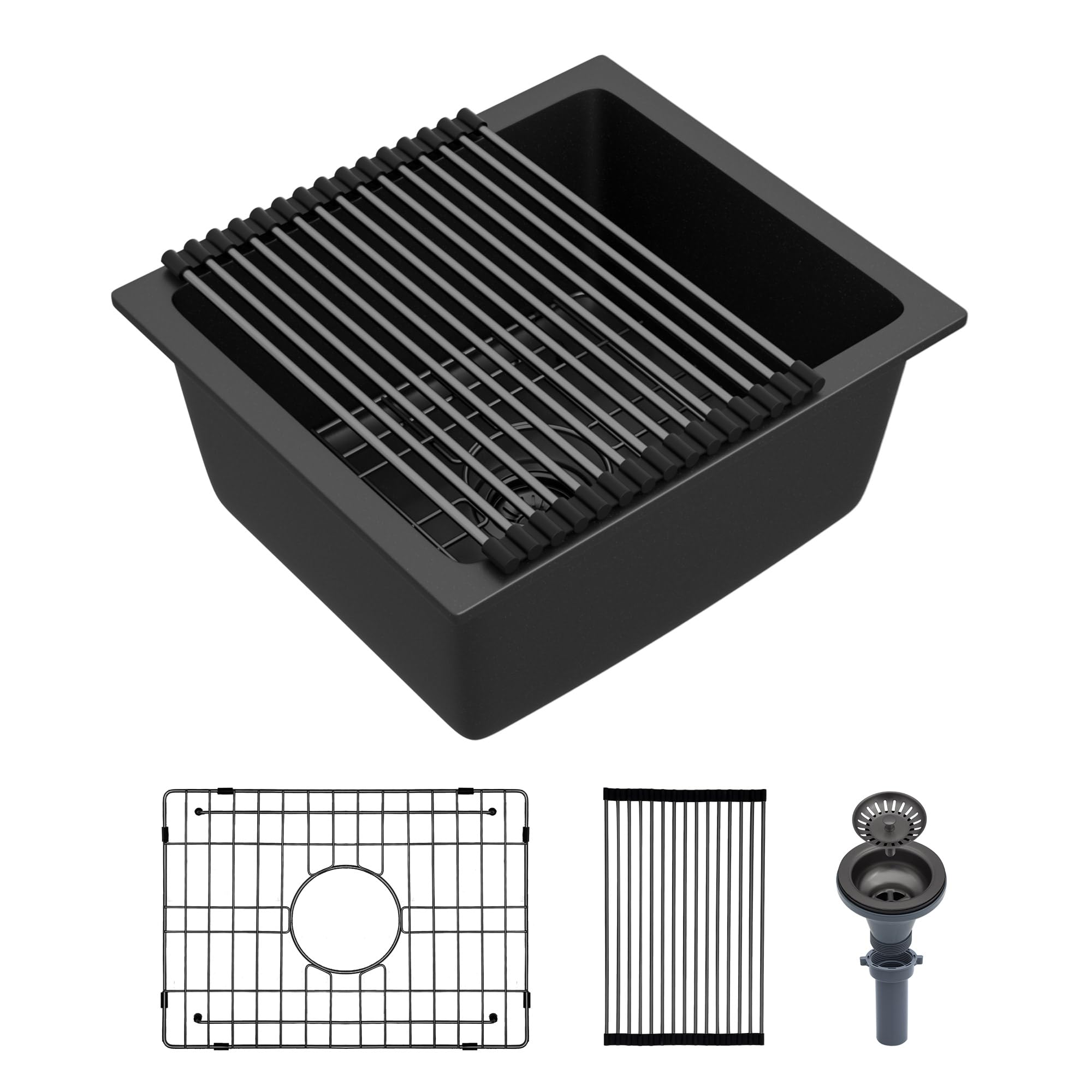 Fregadero de cocina pequeña de 18x16 pulgadas ideal para caravana y barra de bar
