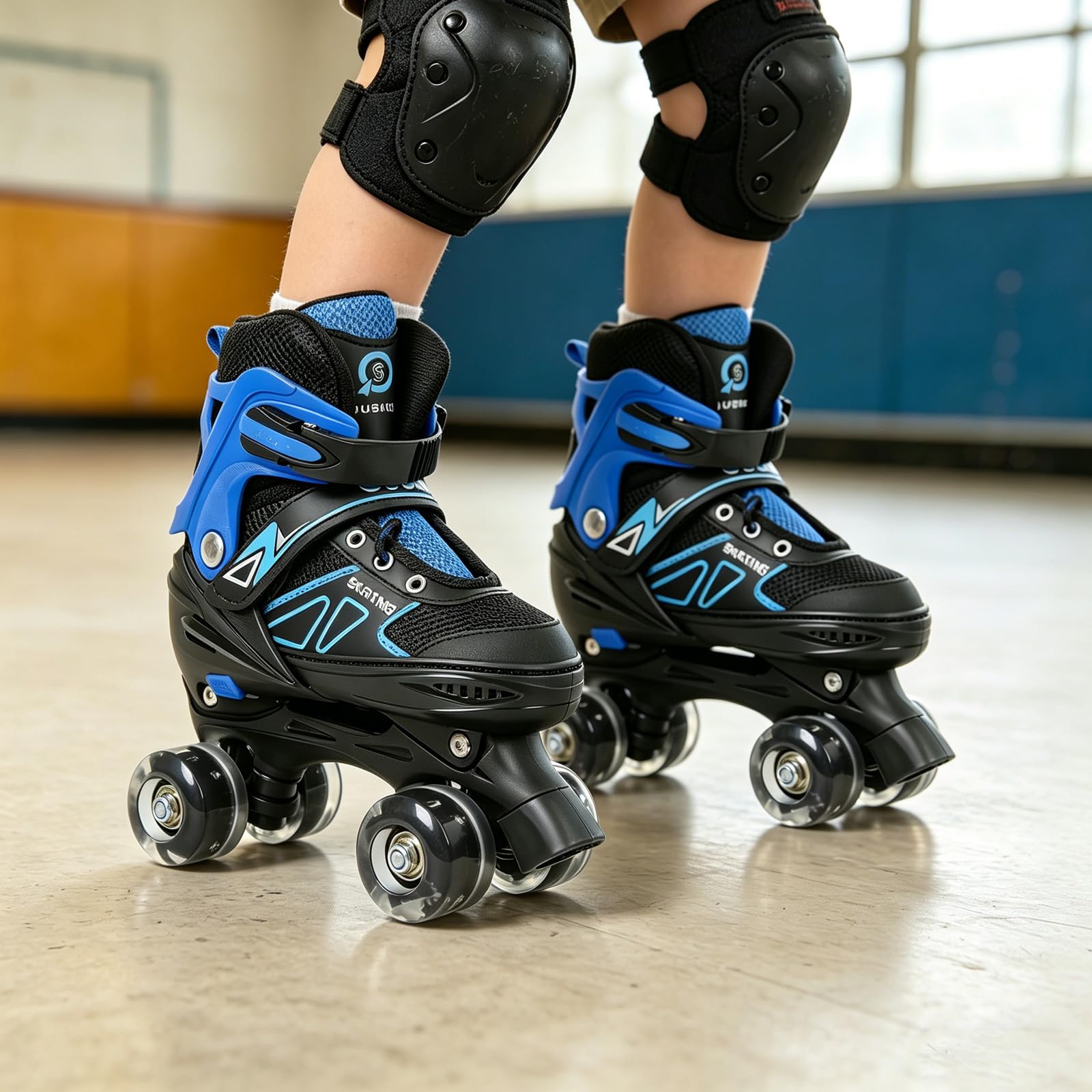 Patins en Ligne, Patin à roulettes, Patins à Glace, Rollers en Ligne à Taille Réglable Patins pour Enfants, Adolescents, Adultes, Débutants