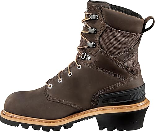Miniatura 3 de Carhartt Botas de cuero para hombre de 8 pulgadas con punta compuesta impermeable Cml8360 fuego y seguridad