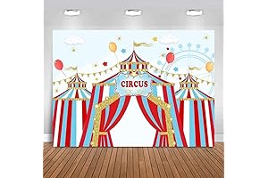 Fanghui 7x5ft Red Circus Photography Backdrops Carnival Carousel Big Top Tent First...