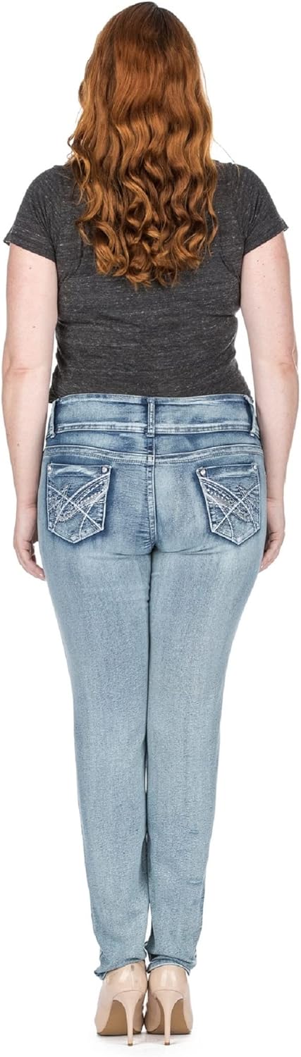 Jack David /Rock & Stone Women’s Plus Size Stretch Premium Blue Black Denim Jeans Slim Bootcut Skinny Pants