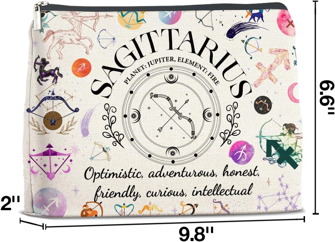 LyoGao Sagittarius Gifts for Women, Sagittarius Zodiac Makeup Bag, Sagittarius Birthday Gifts for Women Astrology Lovers - Image 2