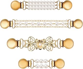 Silkwish 4 pezzi vintage maglioni a clip - clip per mantello - Retro