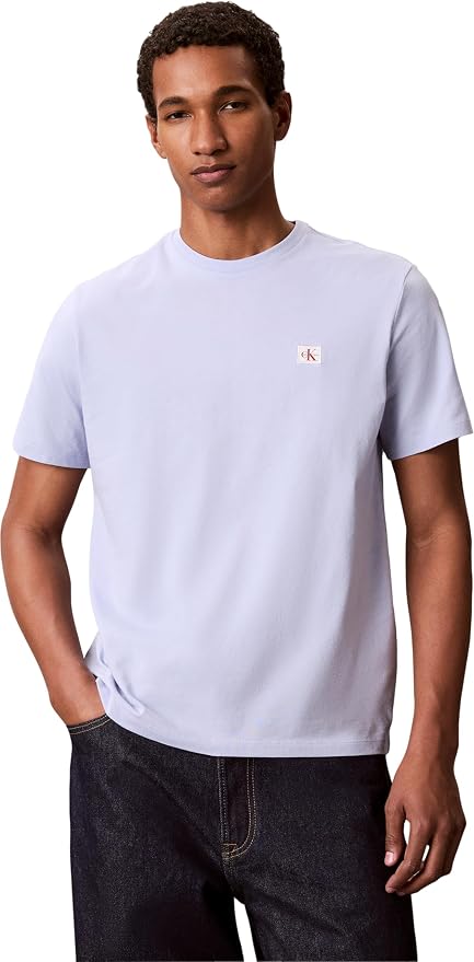 Camiseta Clásica Calvin Klein 30S Badge Morado Talla L