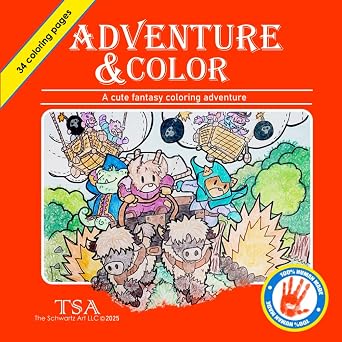 Adventure & Color: A cute fantasy coloring adventure Paperback – December 1, 2025
