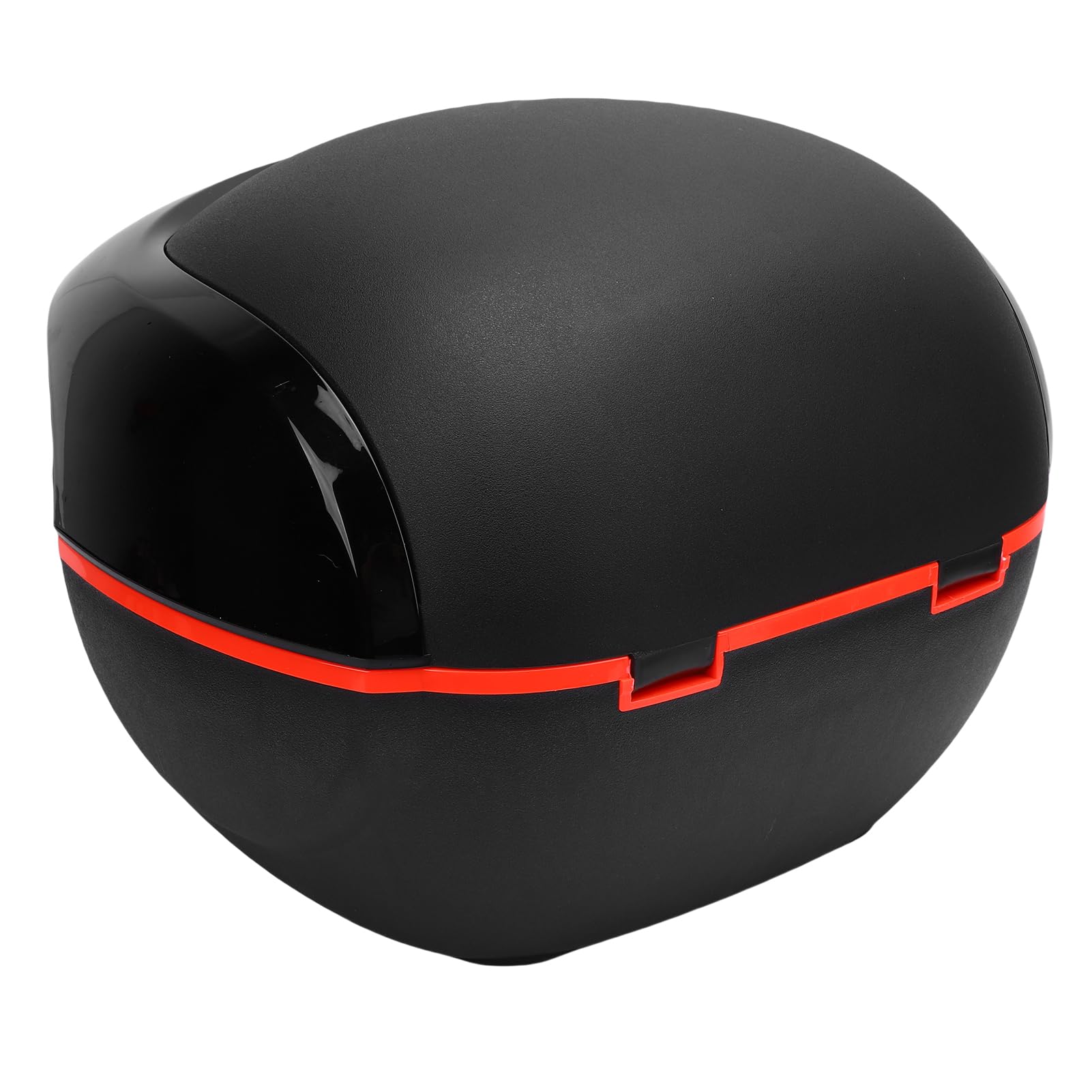 Aramox Bauletto per Moto Bauletto per Scooter per Scooter 35L ABS con Serratura Impermeabile con Schienale con Striscia Riflettente per (BLACK)