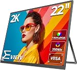EVICIV 4K QLED Portable Monitor, 14" UHD Screen for Laptop, Travel Screen w/Smart Cover & Speaker, USB-C HDMI Eye Care External Display for PC/Phone/Tablet, Compatible with PS3/4/5/Xbox/Switch