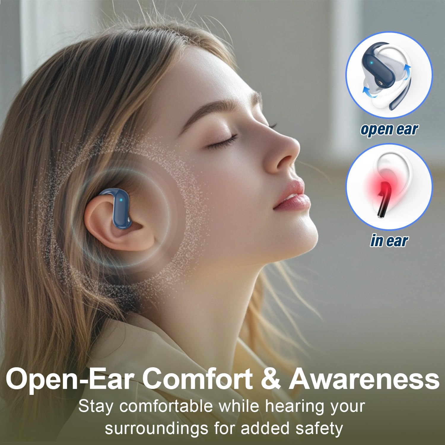 Ai Translation Earbuds Real Time,164 Languages Translator Earbuds with 6 Translation Modes/No Subscription,Audio and Video Calls Translator Headphones,Audifonos Traductores Inglés Español, Deep Blue