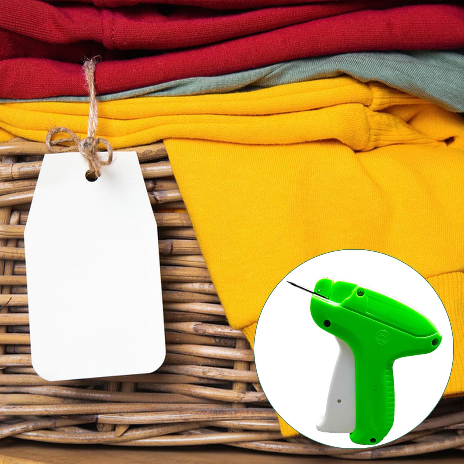 Pistola Sparafili Per Etichette - Con 5 Aghi E 1200 Fili, Verde, Per Vestiti, Cappelli, Negozi