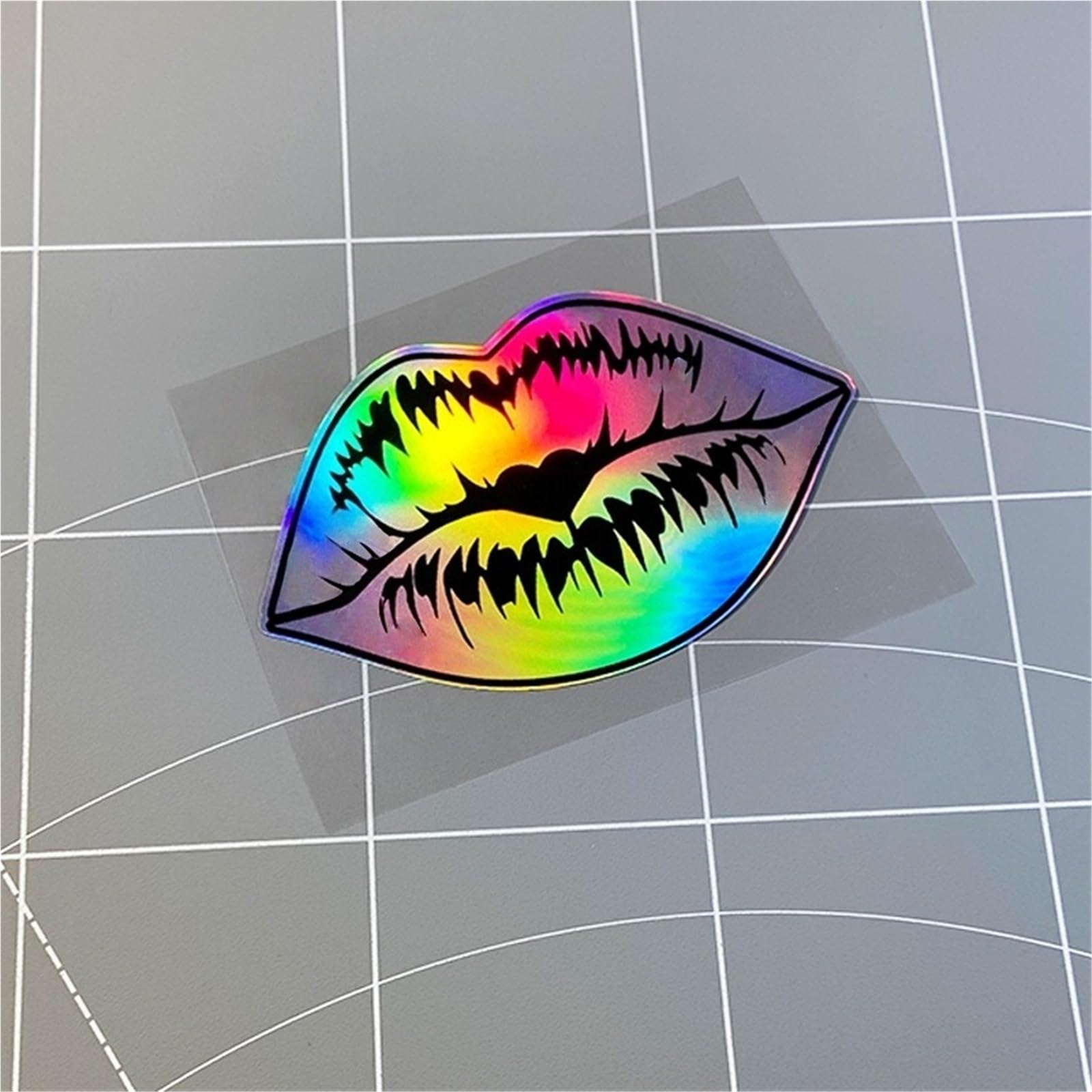 HAfgDJ 1pc Sexy Lip Vibe Decal, Waterproof for Motorcycle Bumper Helmet Skateboard Universal Sticker